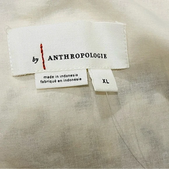 Anthropologie Lace Off-The-Shoulder Cream Blouse size XL - Picture 9 of 13